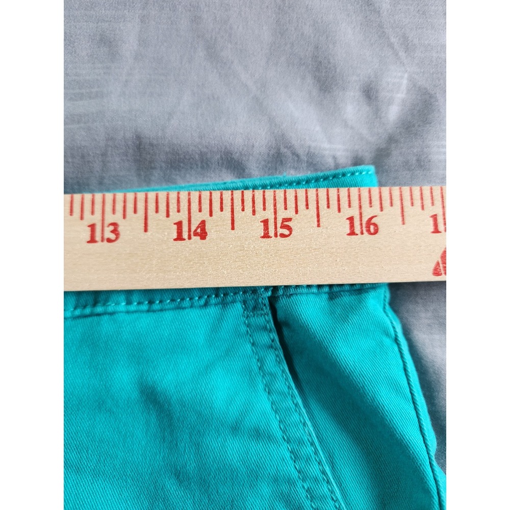 Victoria's Secret Teal Blue Chino Shorts Women's Size 6 Mid Rise 4.5" Inseam - Picture 4 of 5